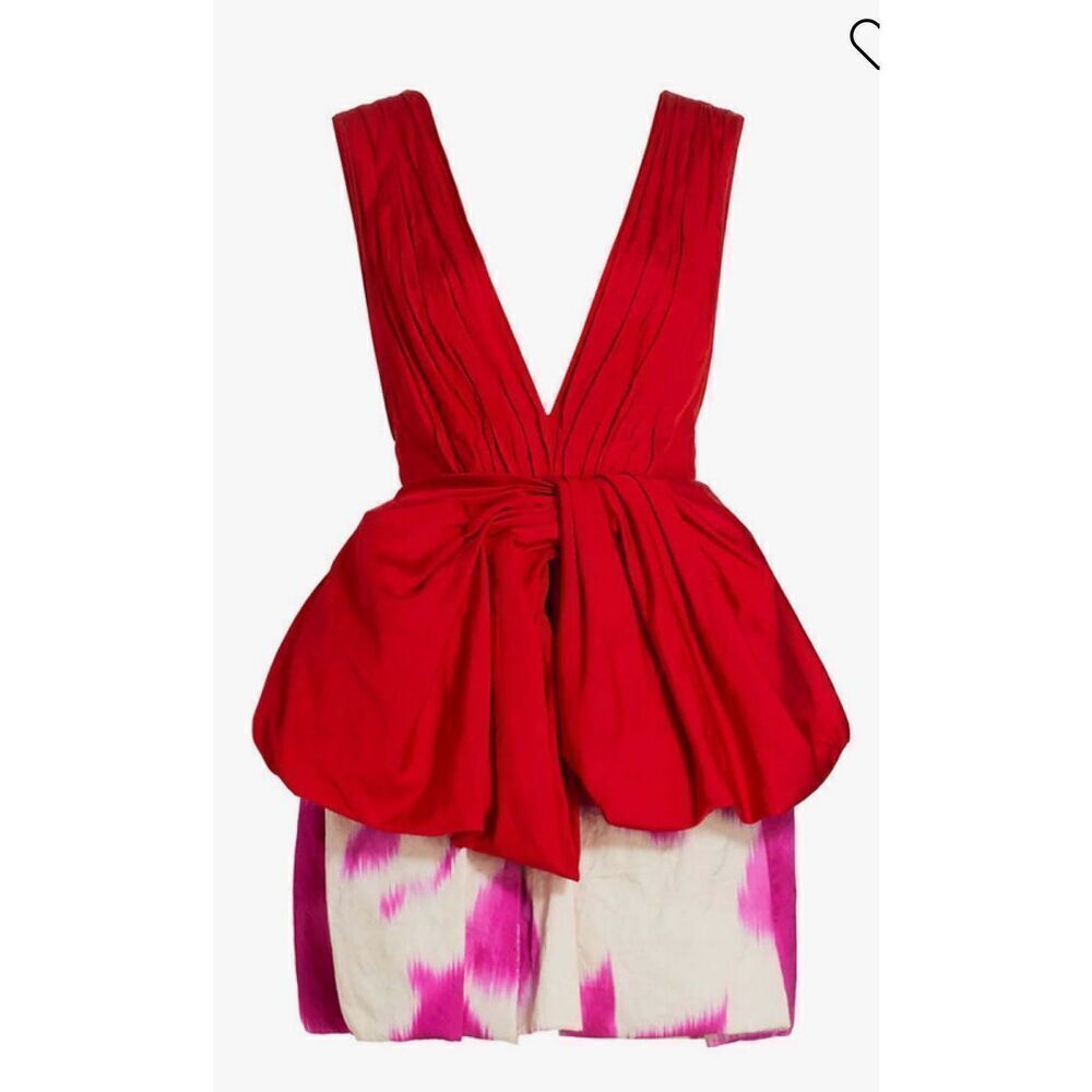 JASON WU Rouge Deep V Neck Bubble Mini Dress NWT Size 6